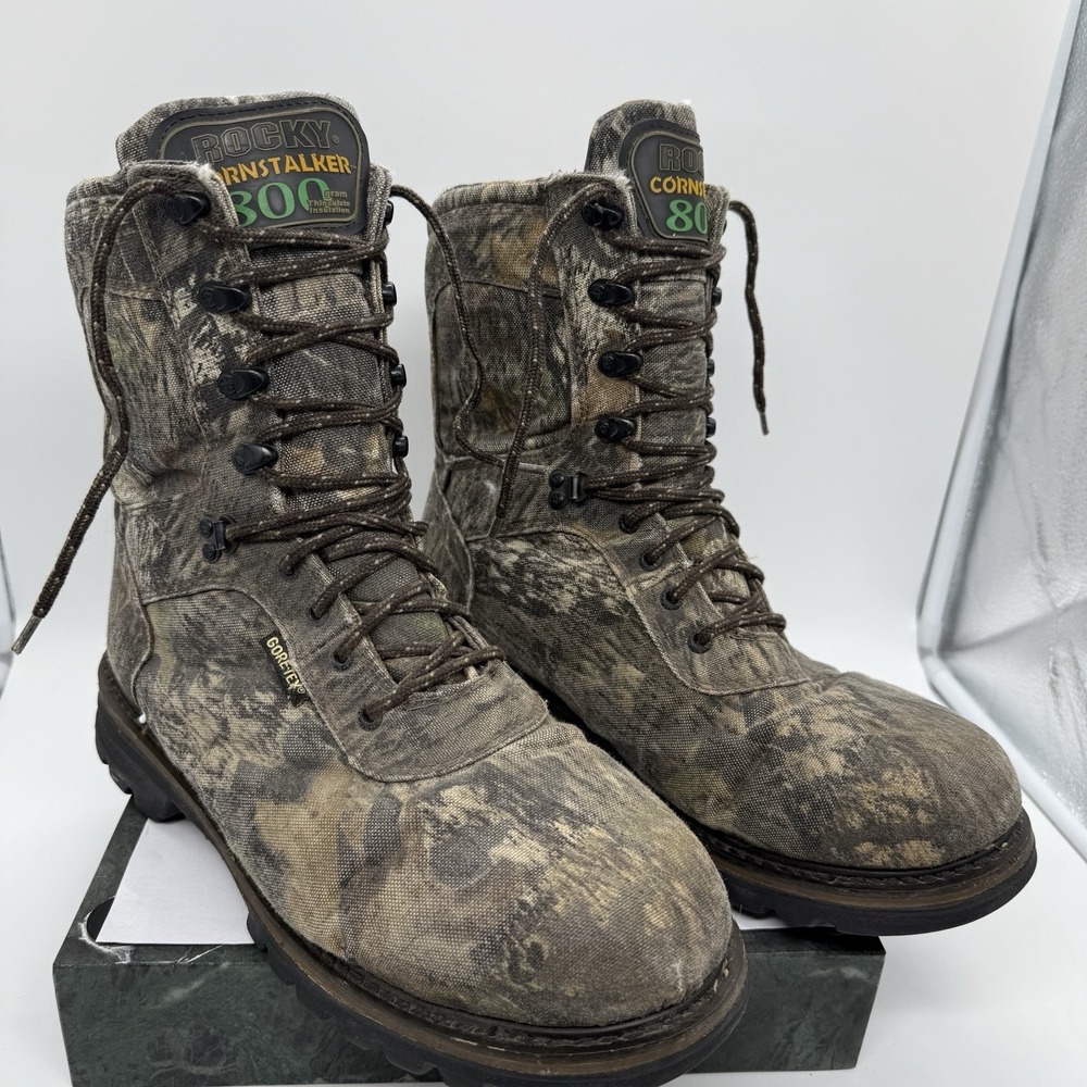 Rocky Cornstalker 25 9203 Men's 12M Camo Hunting Boots Gore-Tex 800 Gram